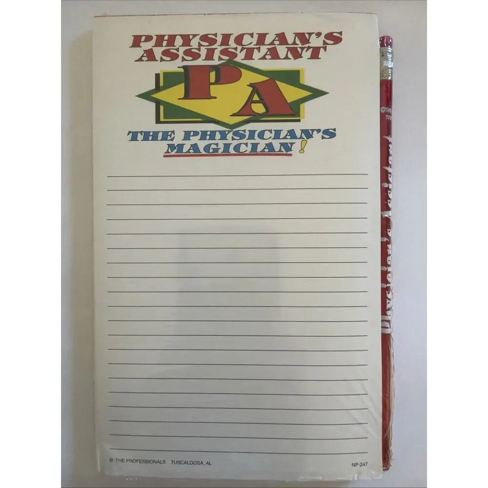 Physicians Assistant PA Note Pad Pencil The Physicians Magician Graduation Gift